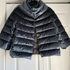 Women’s Shimmery Velvet Down Puffer Jacket NWOT by Ciao Milano